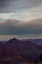 Moon over Grand Canyon