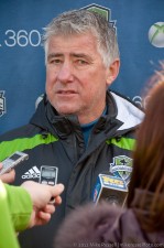 Sigi Schmid meets the press